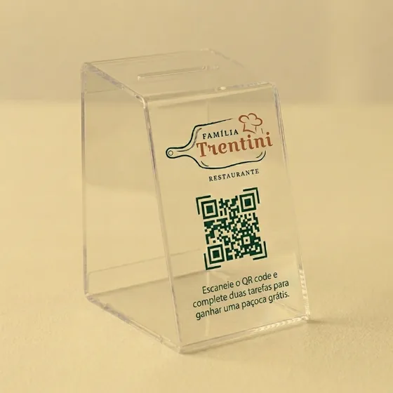 Urna com QR code no caixa